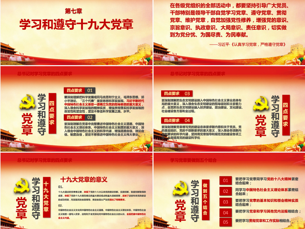 详细解读学习党的章程十九大新党章PPT
