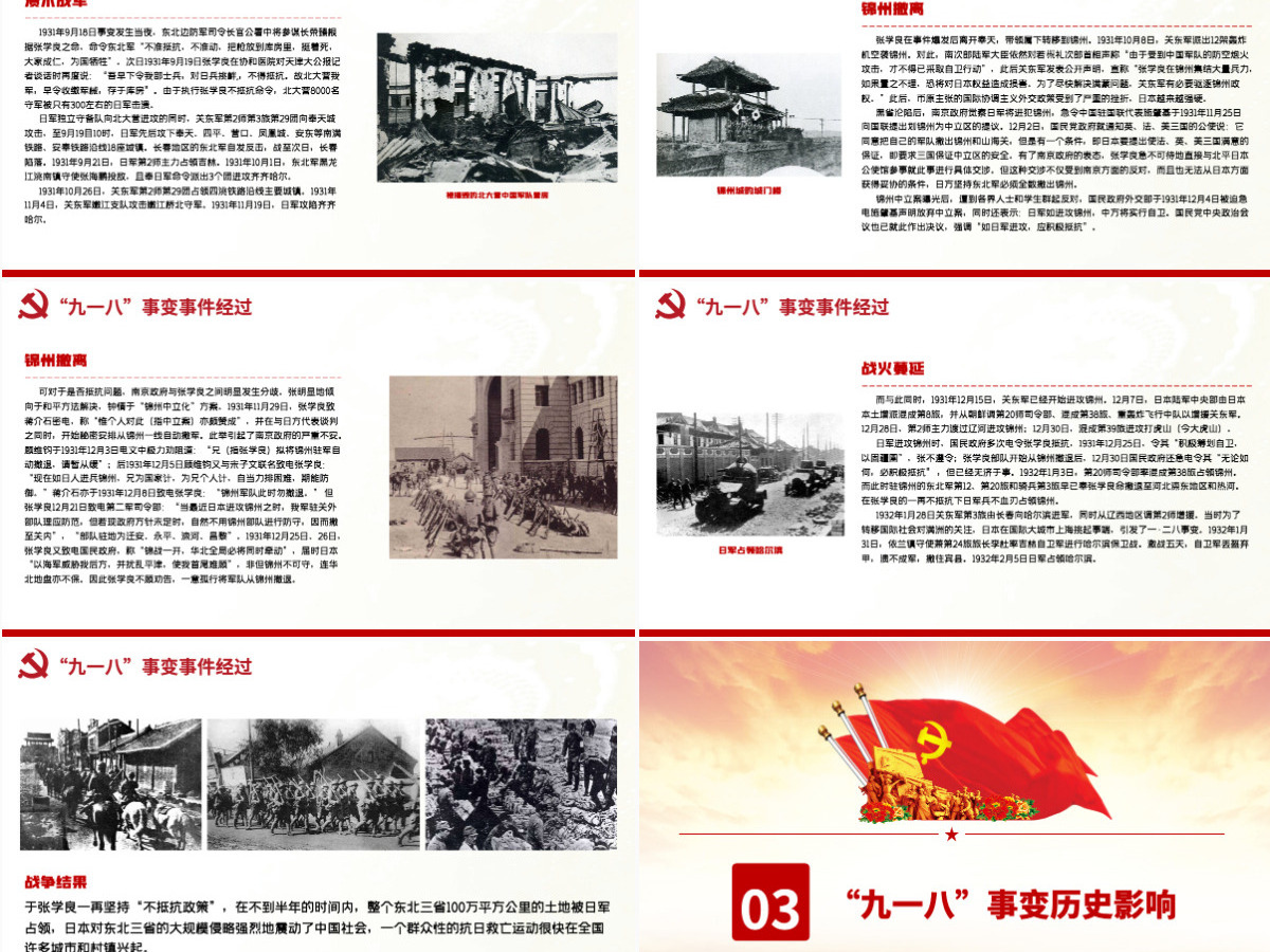 九一八事变91周年纪念日红色铭记历史勿忘国耻真爱和平爱国主义教育党课课件PPT 九一八事变91周年纪念日红色铭记历史勿忘国耻真爱和平爱国主义教育党课课件PPT