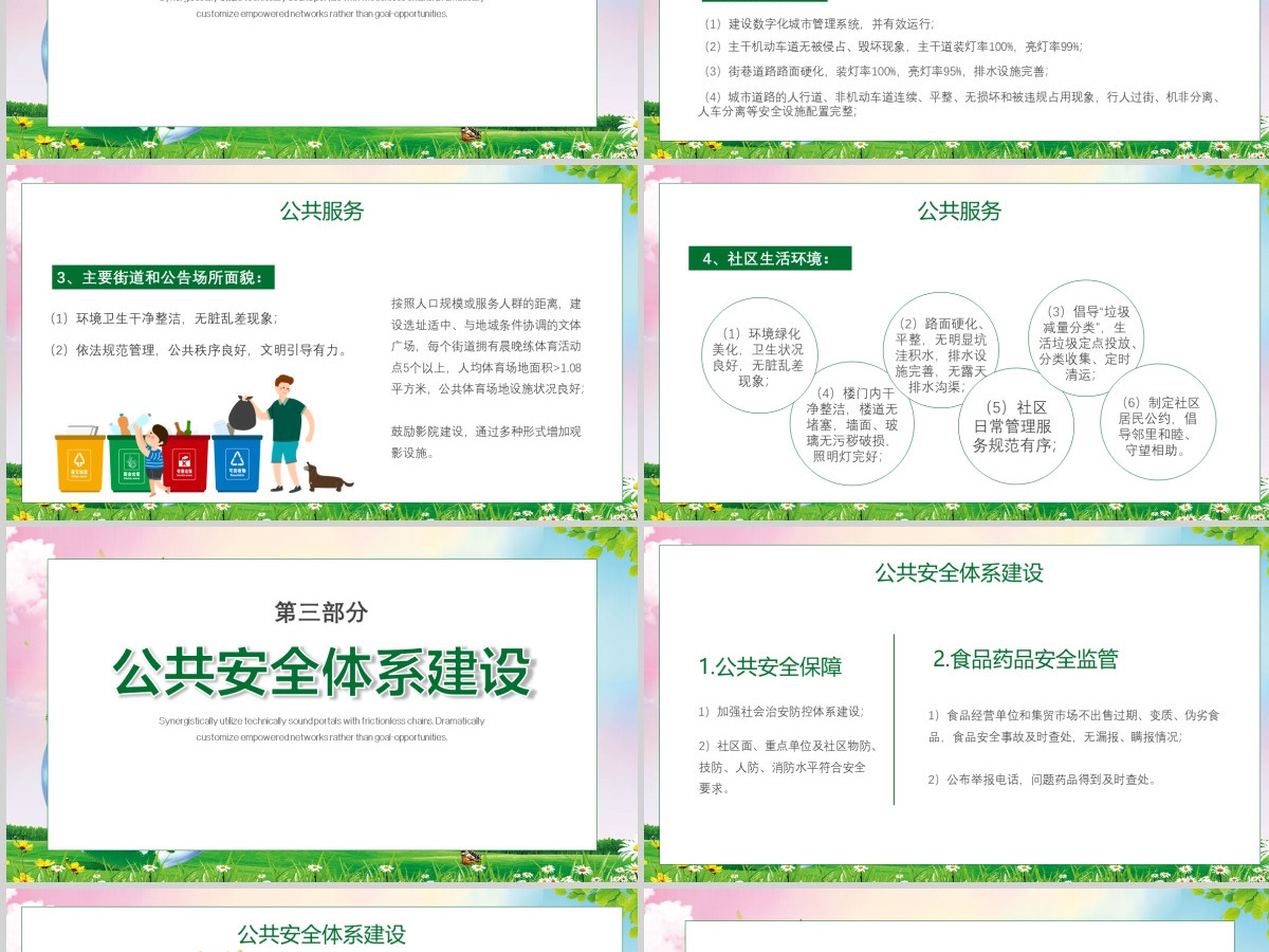 绿色创建文明城市我们共同努力PPT模板 绿色创建文明城市我们共同努力PPT模板