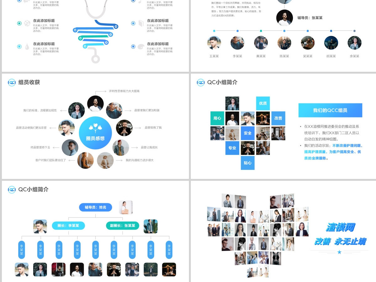 原创QC小组品管圈常用数据图表成果汇报ppt-版权可商用