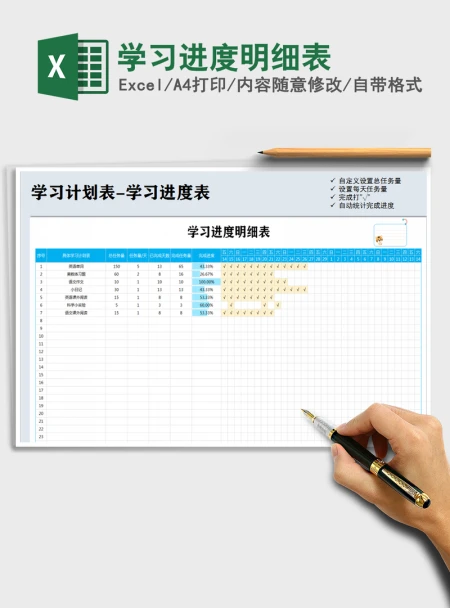 2021年学习进度明细表 2021年学习进度明细表