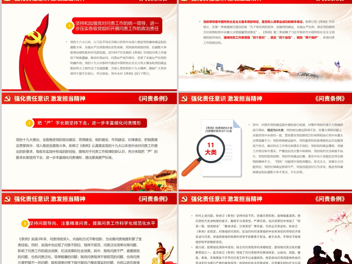 2019修订版中国共产党问责条例党员教育党课ppt模板--含讲稿