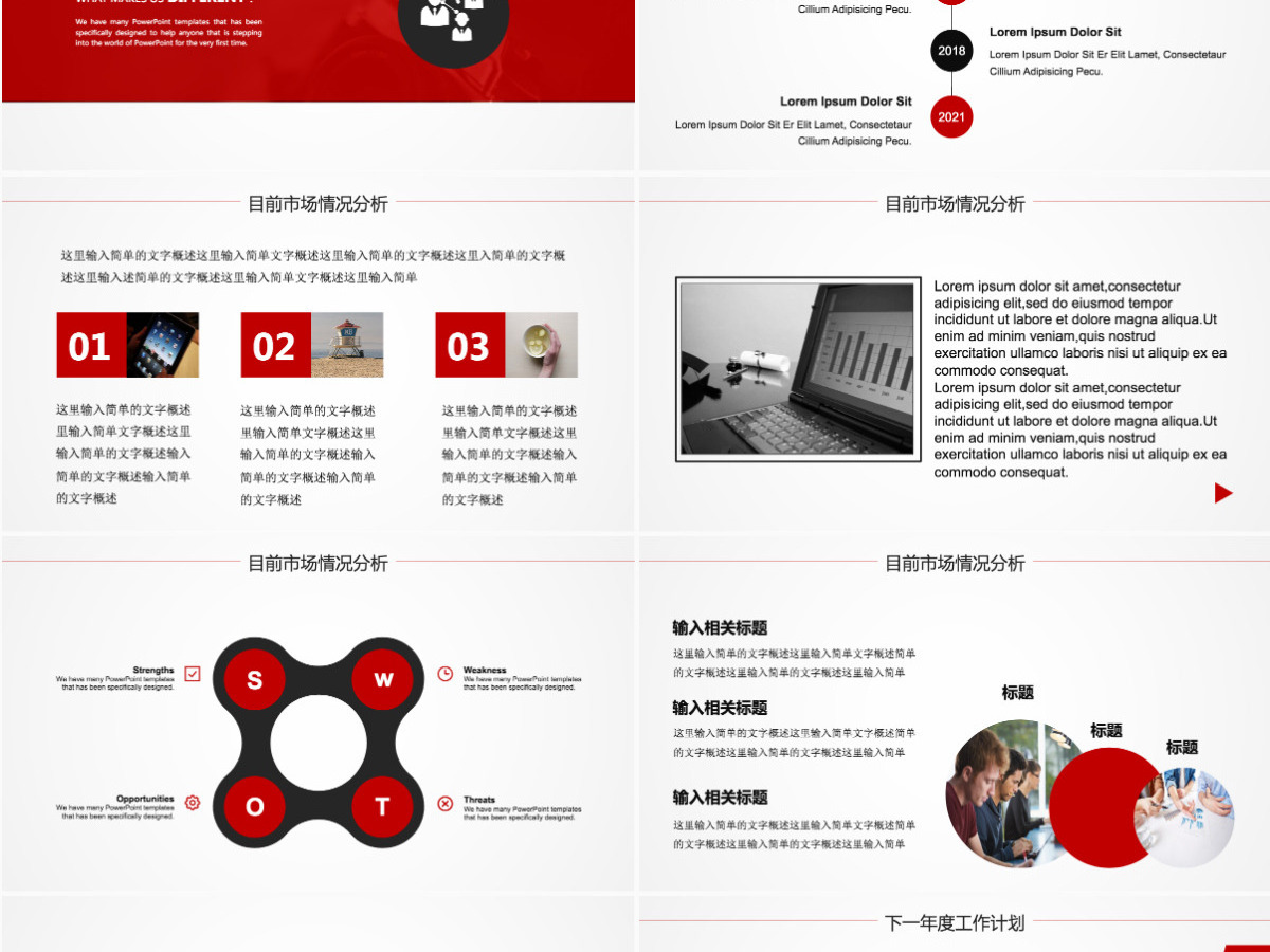 2022总结2021年度工作汇报总结ppt模板