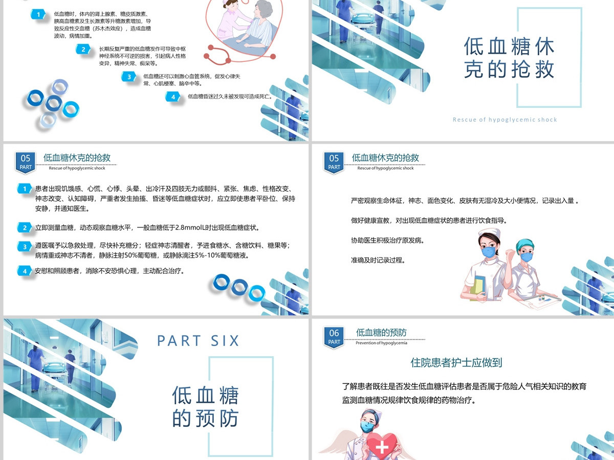 2022低血糖休克护理查房简约清新护理查房通用PPT 2022低血糖休克护理查房简约清新护理查房通用PPT