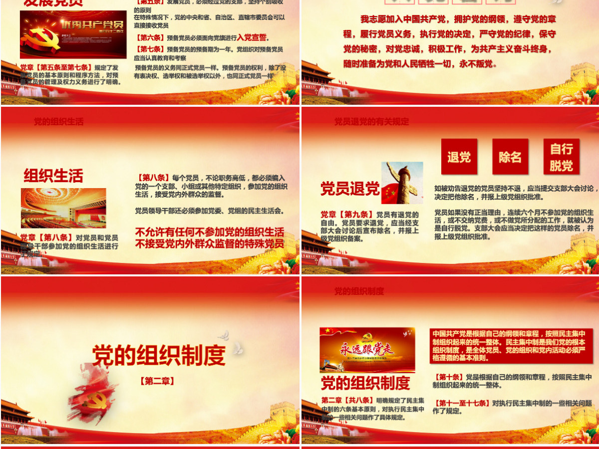 详细解读学习党的章程十九大新党章PPT