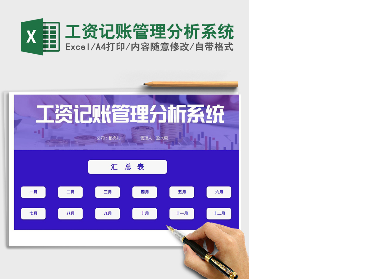 2021年工资记账管理分析系统 2021年工资记账管理分析系统
