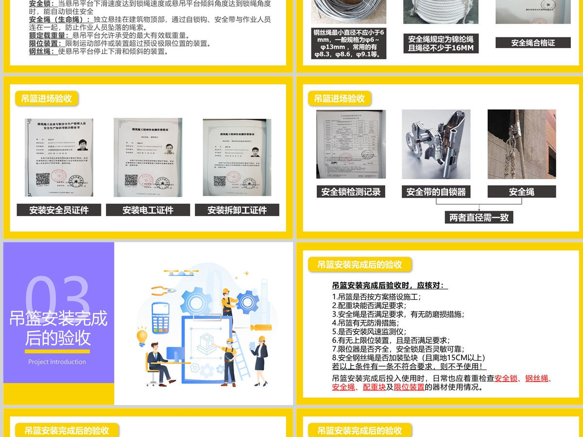 2022企业吊篮安全管理工作总结汇报工业安全生产商务PPT模板 2022企业吊篮安全管理工作总结汇报工业安全生产商务PPT模板