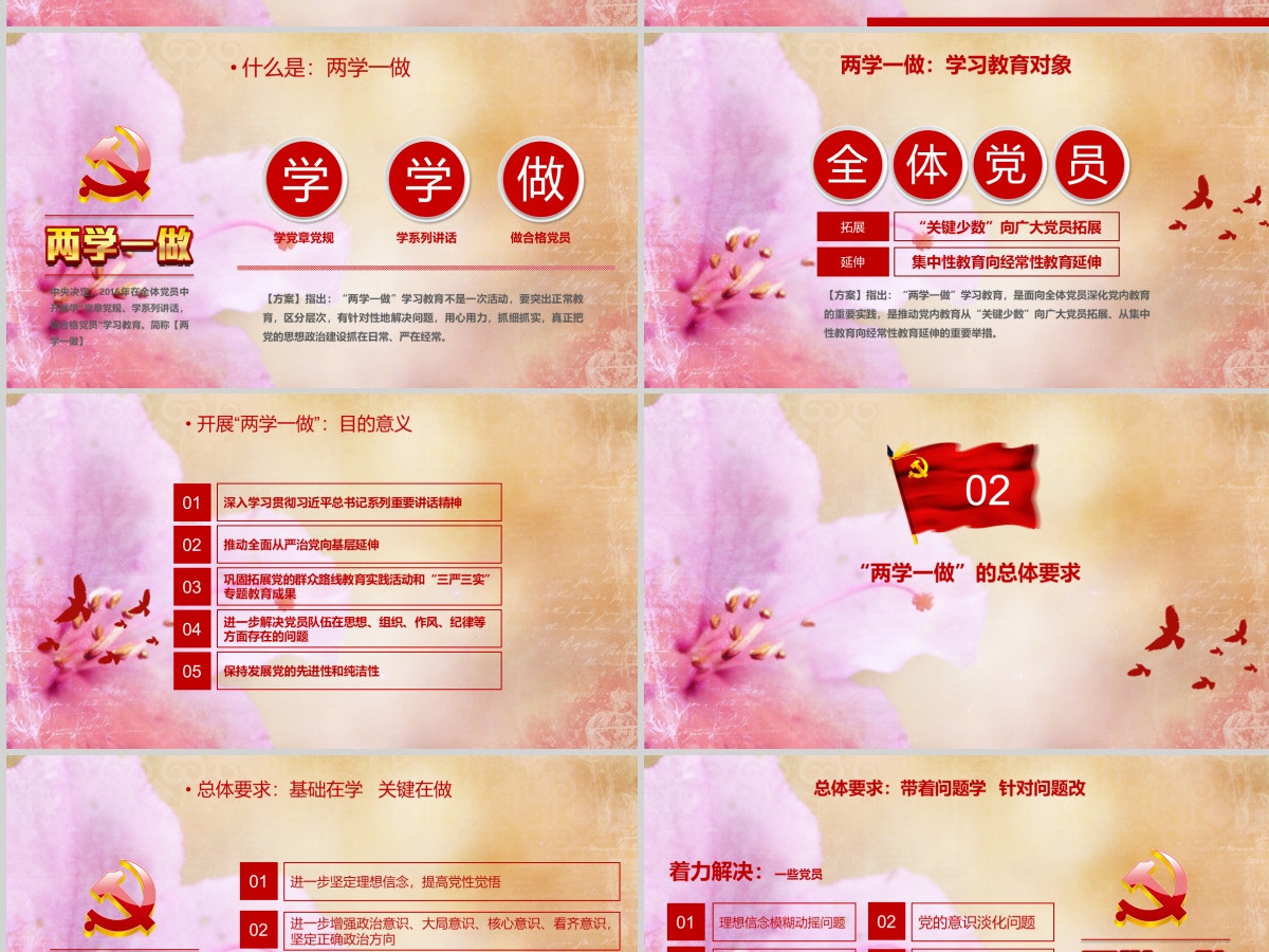 两学一做ppt模板党课课件党建党章学习--含讲稿 两学一做ppt模板党课课件党建党章学习--含讲稿