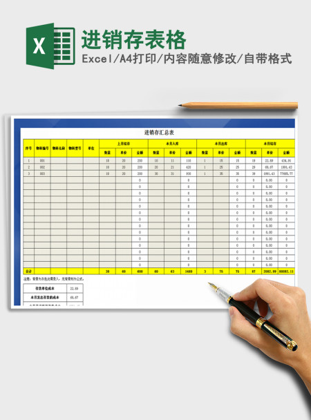 2021年进销存表格