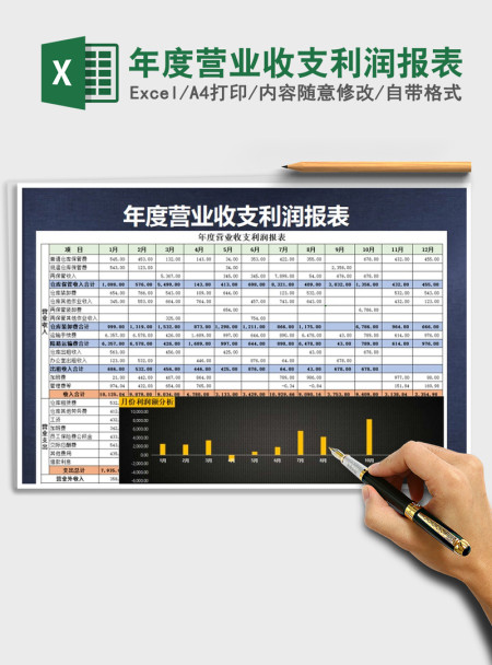 2021年年度营业收支利润报表