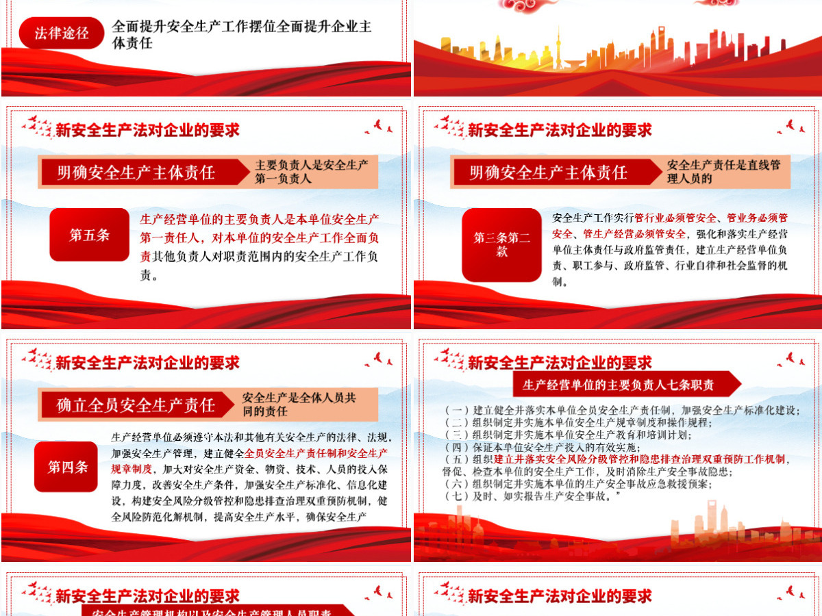解读新《安全生产法》企业安全生产培训入职教育学习课件PPT模板