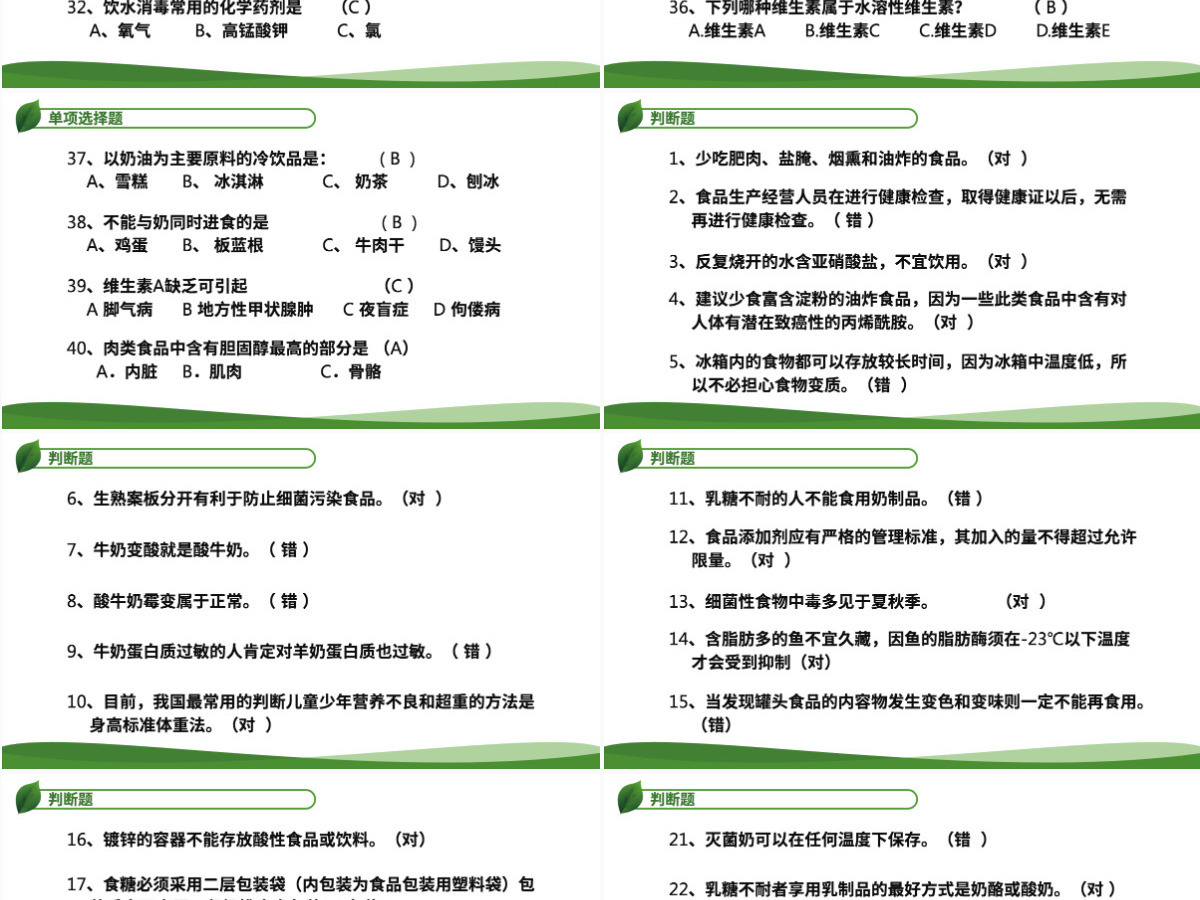 原创食品安全从我做起卫生健康主题班会PPT-版权可商用
