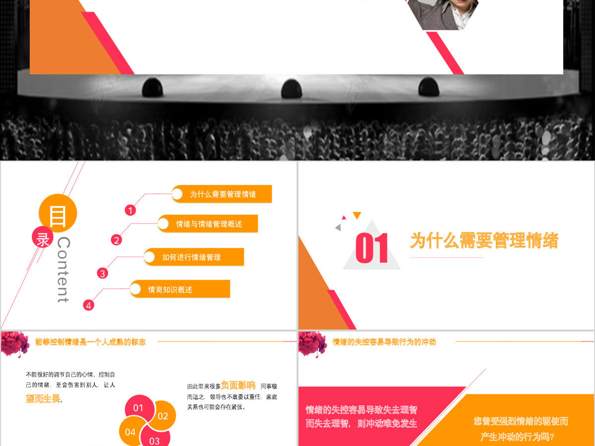 员工在职培训情绪管理指南PPT模板 员工在职培训情绪管理指南PPT模板