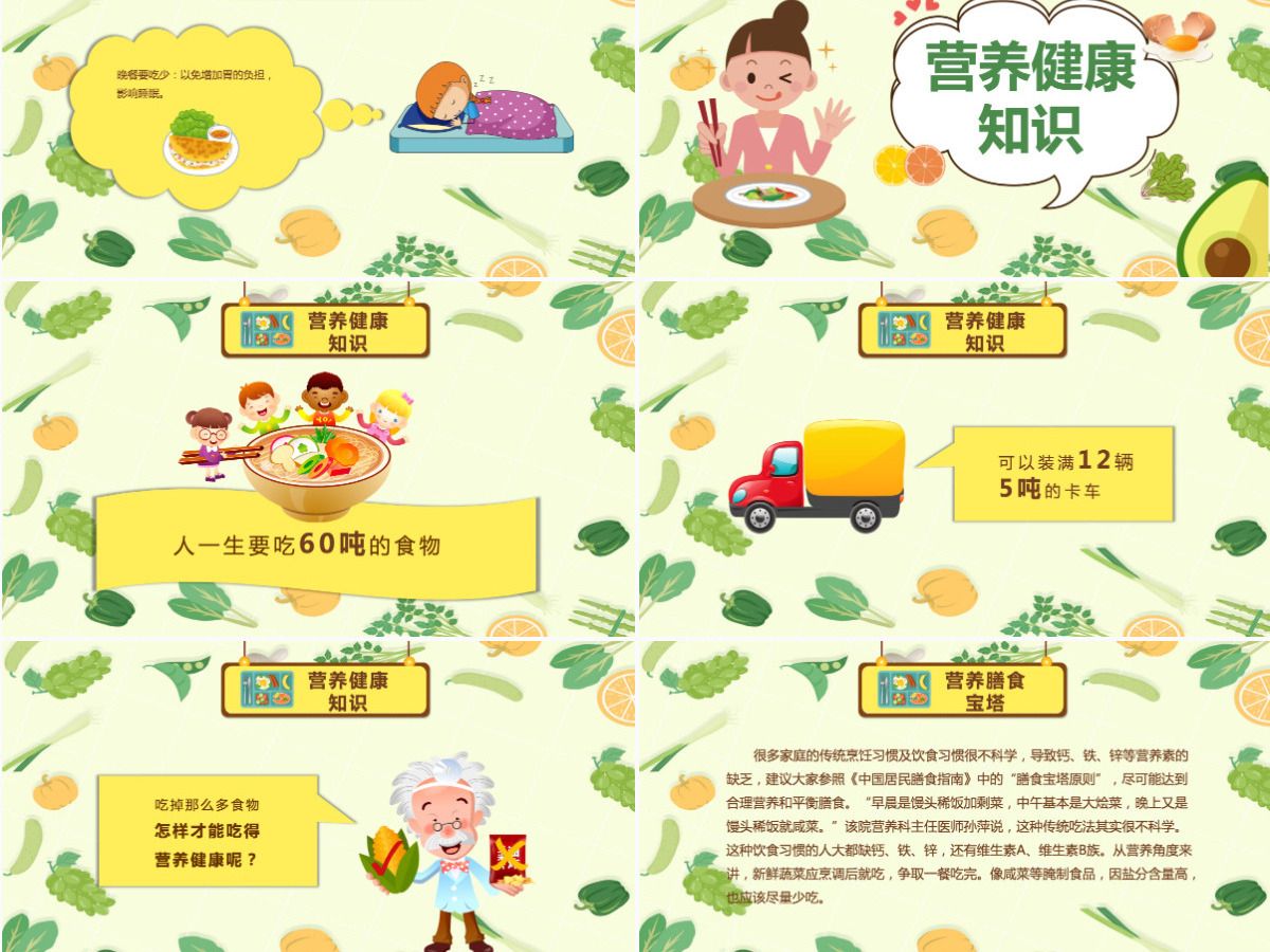 绿色卡通全国学生营养日主题班会PPT课件 绿色卡通全国学生营养日主题班会PPT课件