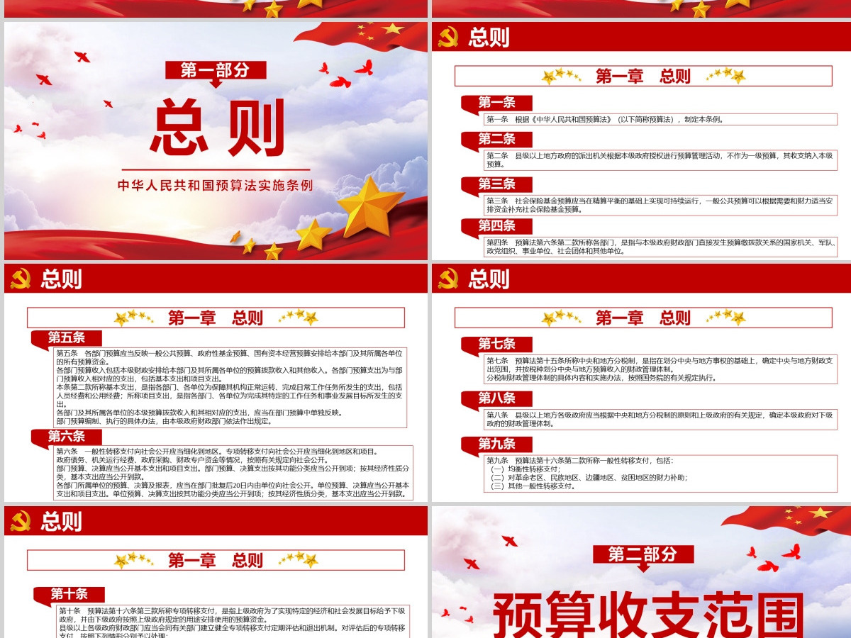 学习解读中华人民共和国预算法实施条例PPT模板-含讲稿 学习解读中华人民共和国预算法实施条例PPT模板-含讲稿