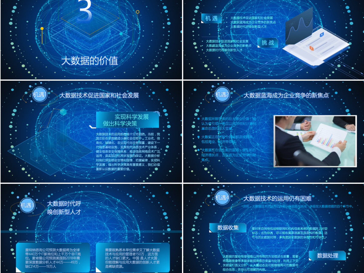 2023互联网大数据云计算科技商务ppt模板