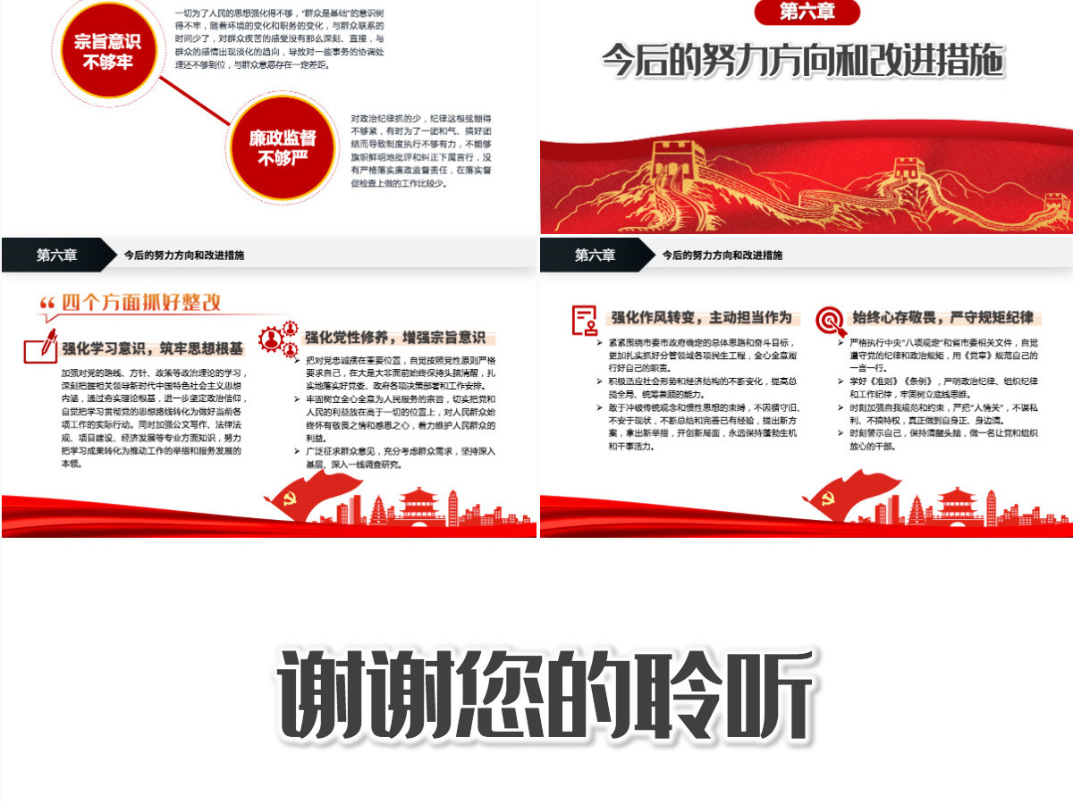 2021党员干部党史学习教育专题组织生活会检视剖析材料PPT-含讲稿
