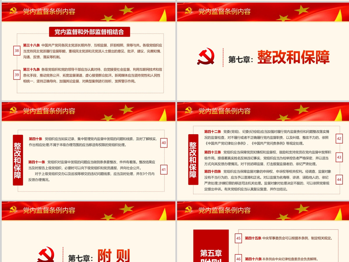 精细解读中国共产党党内监督条例PPT