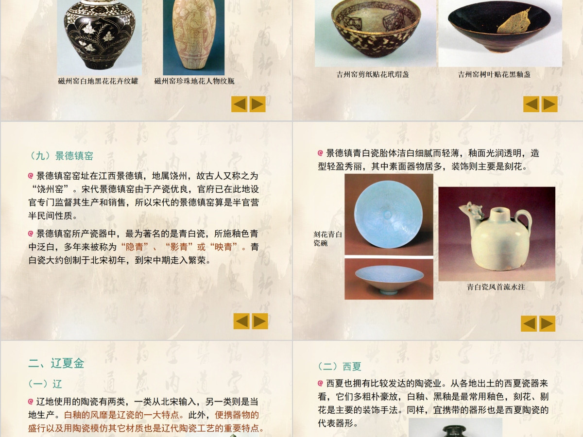 中国工艺美术史七章辽宋夏金ppt