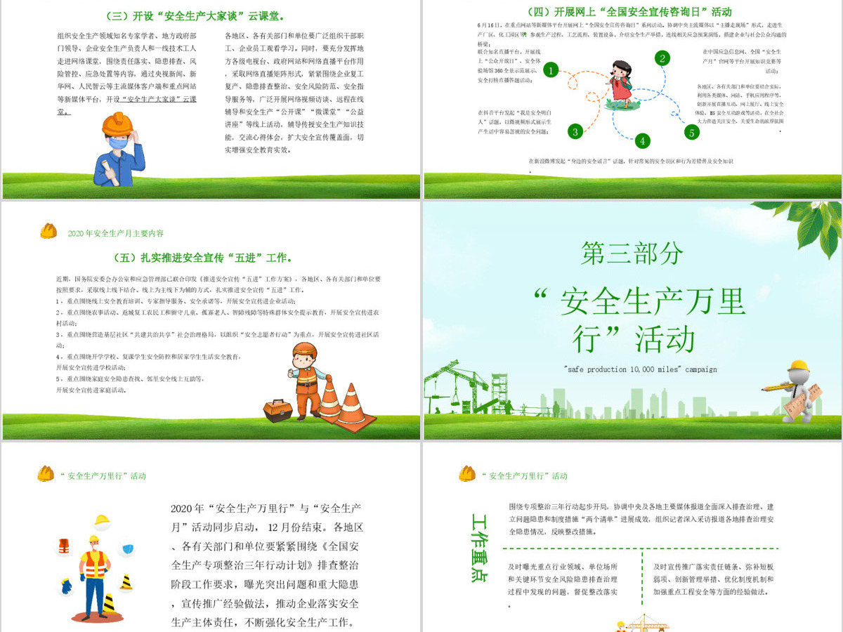 2020绿色清新安全生产月PPT 2020绿色清新安全生产月PPT