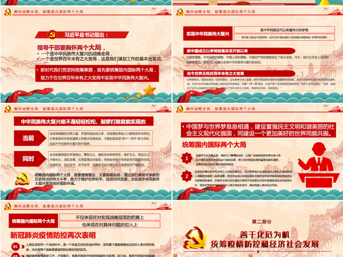 在大战大考中磨砺统筹兼顾之谋PPT模板-含讲稿