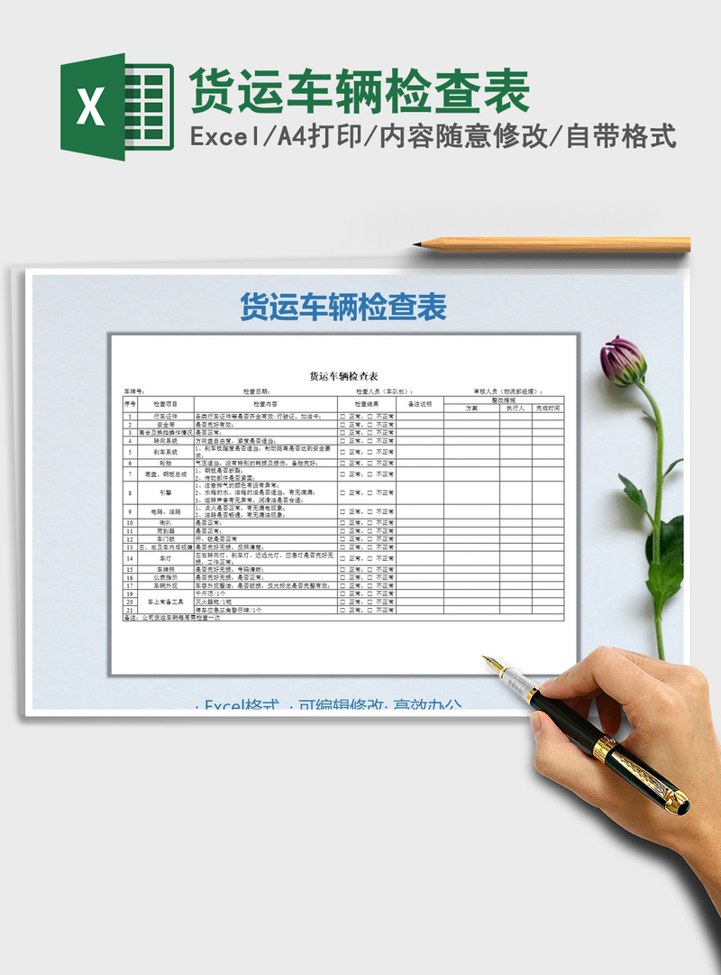 2021年货运车辆检查表 2021年货运车辆检查表