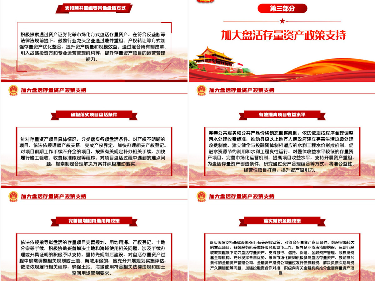 红色党政风关于进一步盘活存量资产扩大有效投资的意见PPT专题党课课件模板-含讲稿 红色党政风关于进一步盘活存量资产扩大有效投资的意见PPT专题党课课件模板-含讲稿
