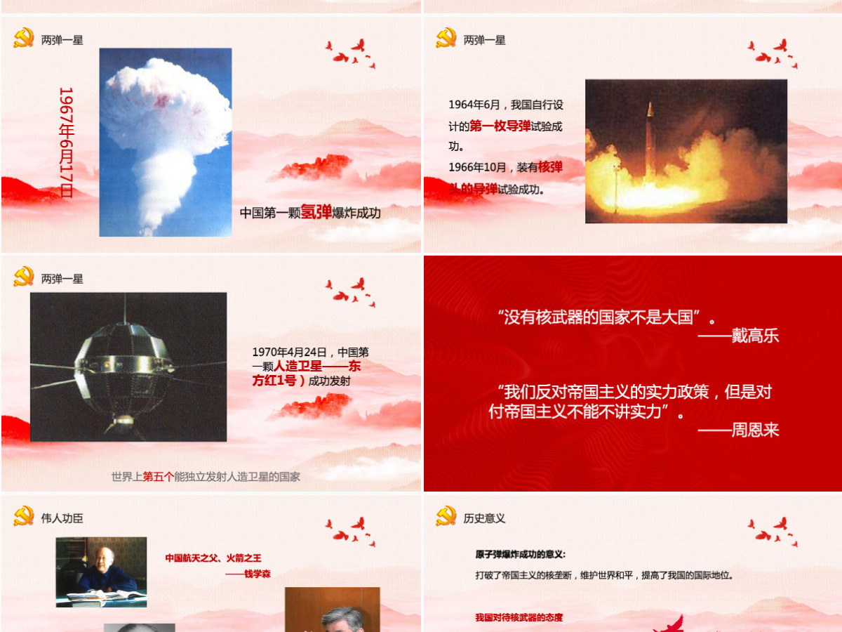 简洁党建风两弹一星精神专题党课PPT 简洁党建风两弹一星精神专题党课PPT