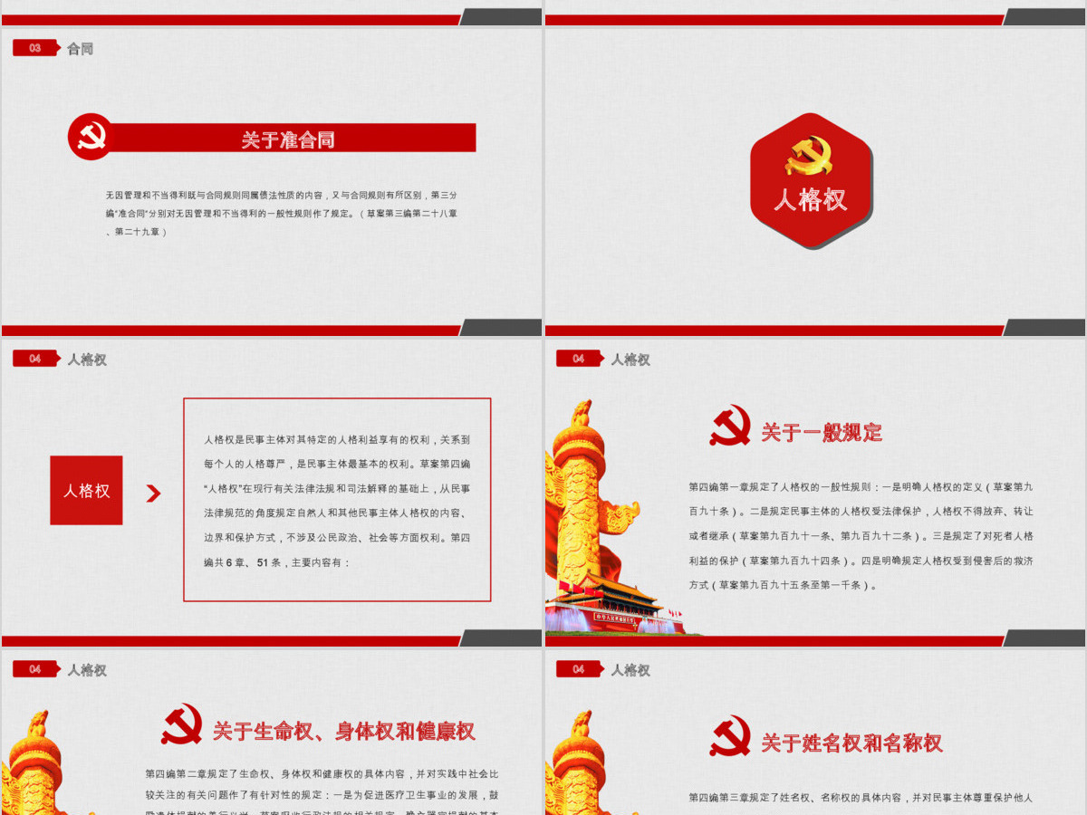 2020年中华人民共和国民法典草案学习解读党政PPT