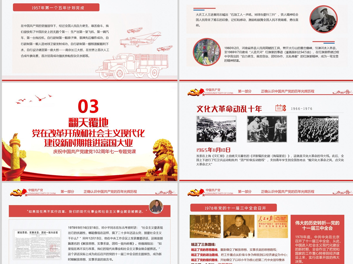 百年历史的脉络和线索建党102周年七一建党节专题党课PPT