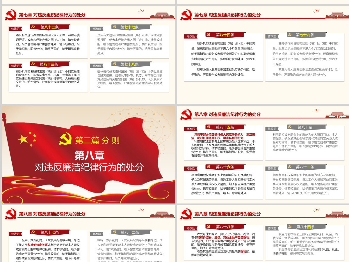 2019黄色处分条例PPT模板-含讲稿