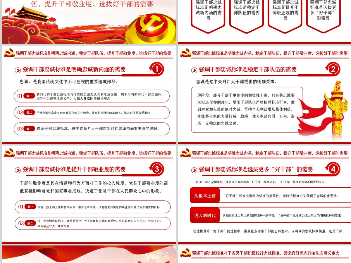 新时代为何要强调干部忠诚标准PPT模板 新时代为何要强调干部忠诚标准PPT模板