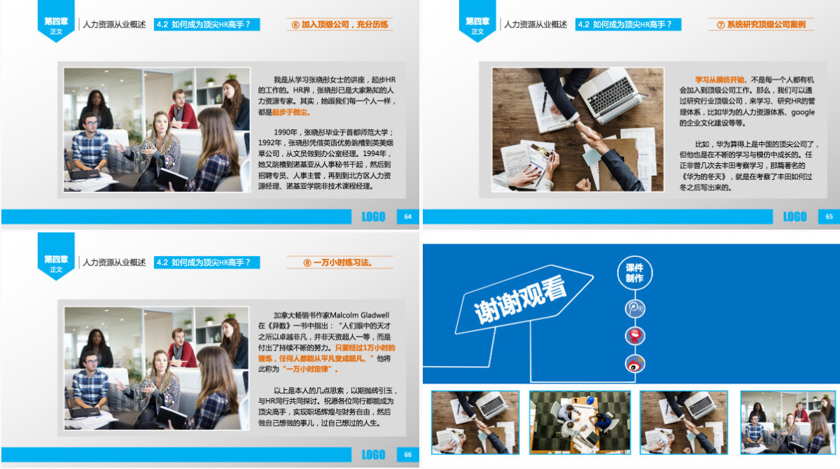静态人力资源简洁PPT模版