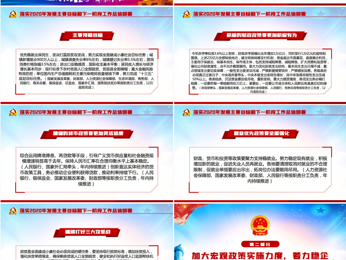 落实2020两会重点工作部门分工的意见PPT 落实2020两会重点工作部门分工的意见PPT