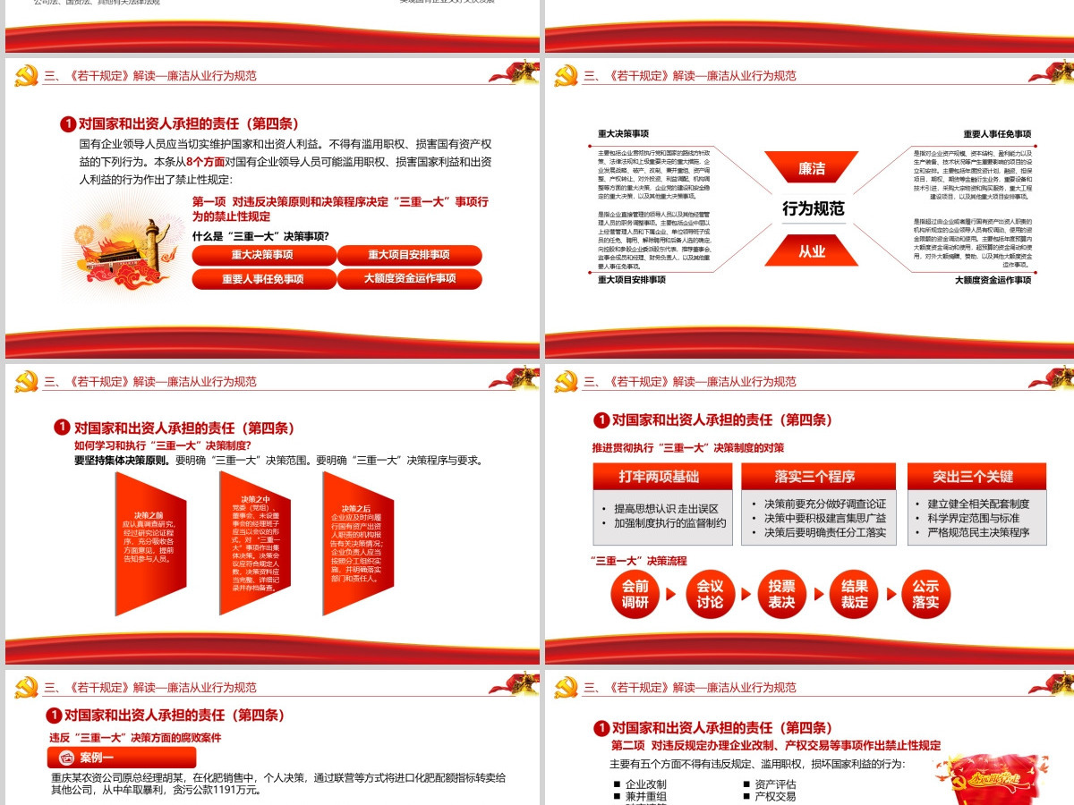 严守职业底线党风廉政党课课件-含讲稿