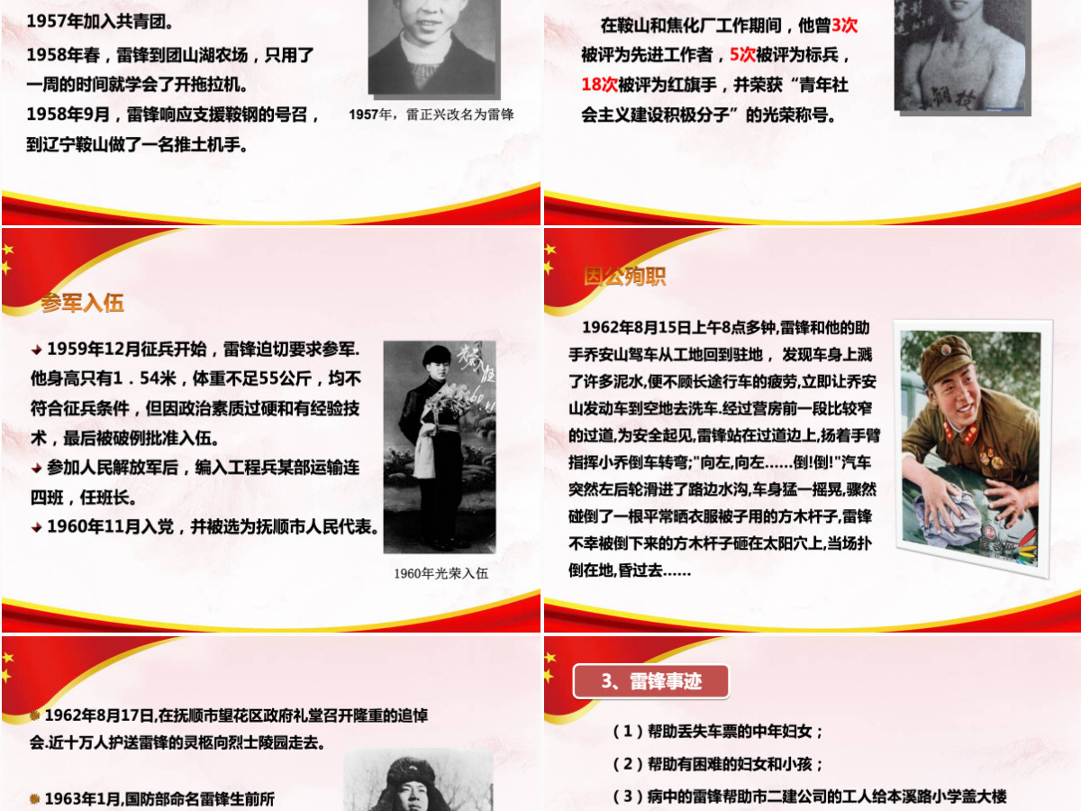学习雷锋精神党课PPT课件 学习雷锋精神党课PPT课件