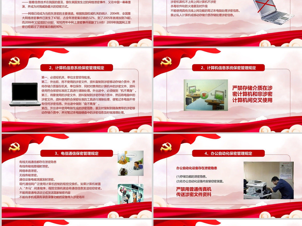 保密警示教育课保密知识培训ppt模板