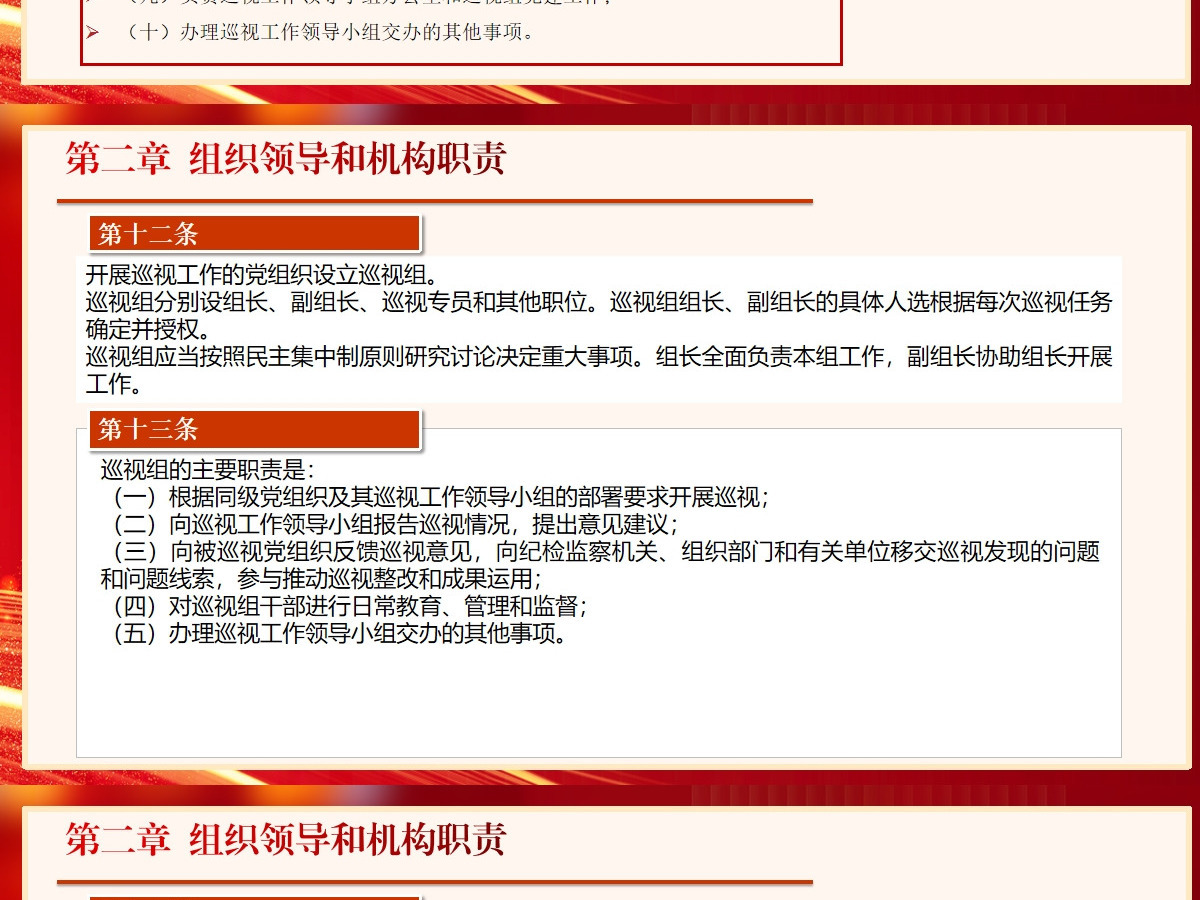  新修订《中国共产党巡视工作条例》条文对照学习