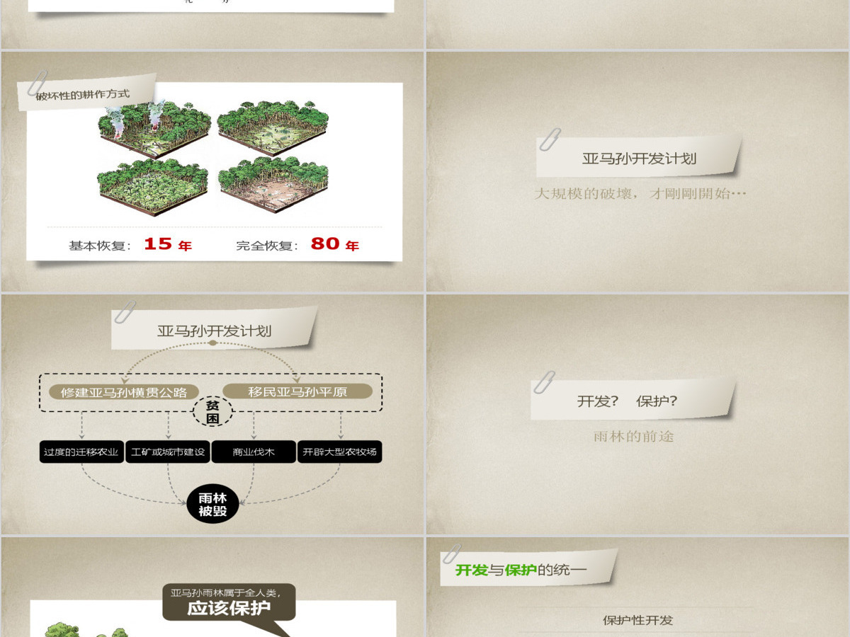 生态环境森林旅游开发和保护PPT模板 生态环境森林旅游开发和保护PPT模板