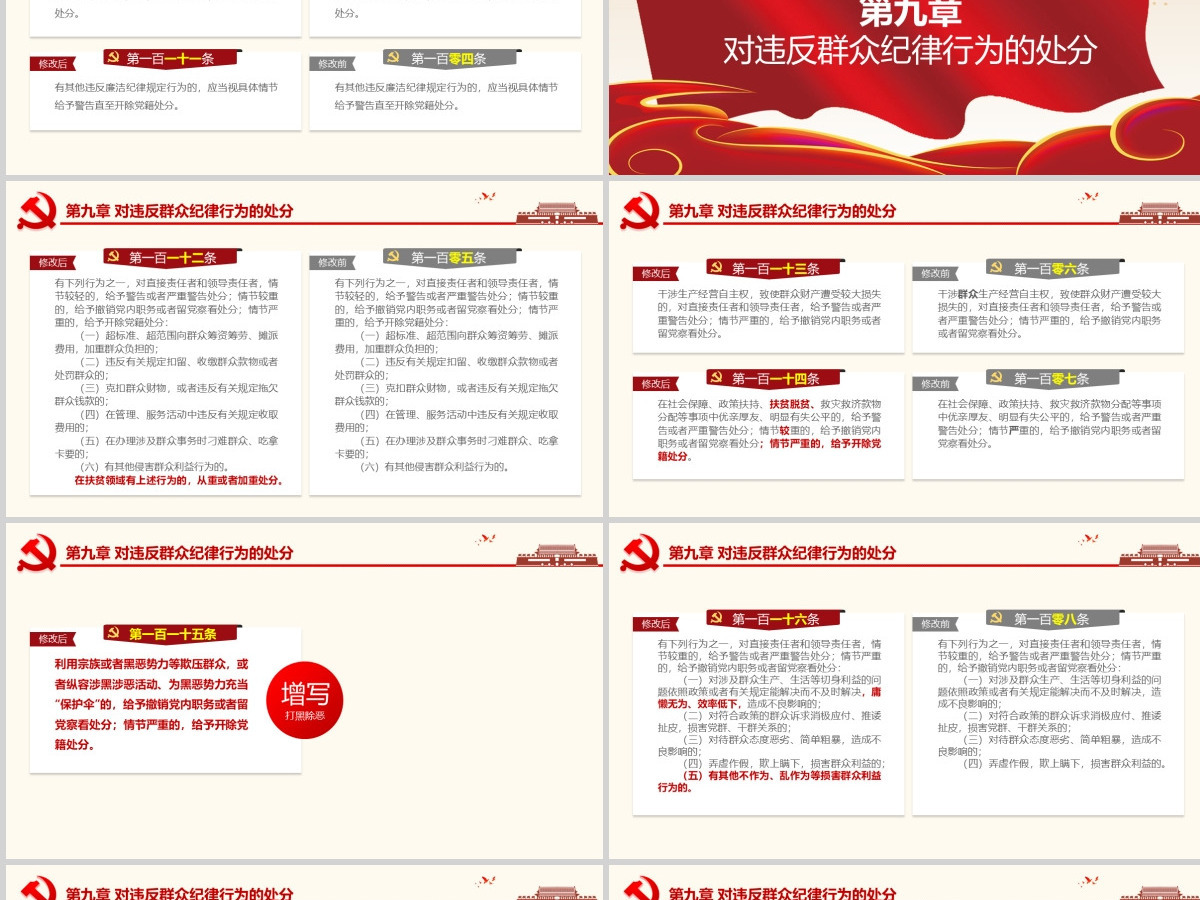 2019黄色处分条例PPT模板-含讲稿