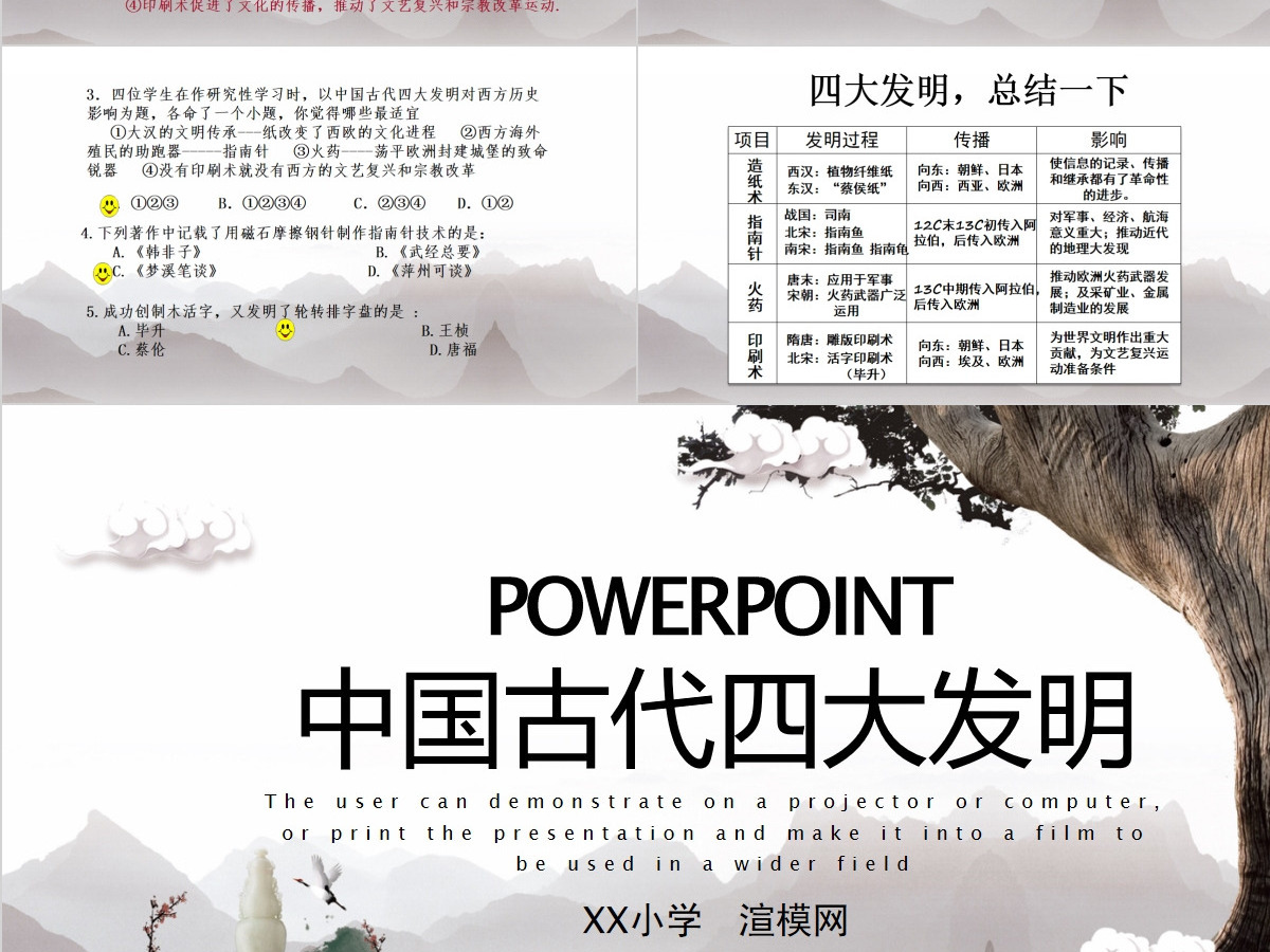 中国古代四大发明(小学课件)ppt 中国古代四大发明(小学课件)ppt