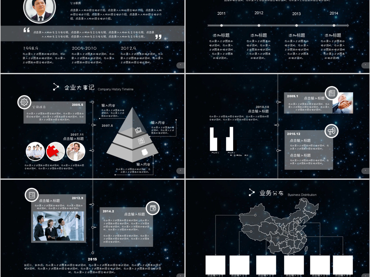 星空背景风企业宣传公司介绍ppt模板 星空背景风企业宣传公司介绍ppt模板