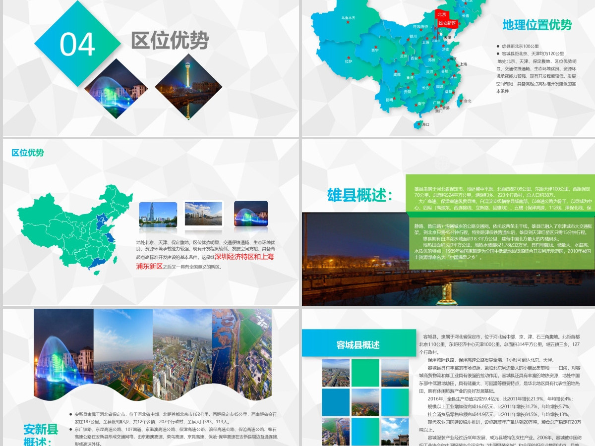 河北雄安新区介绍PPT模板概况规划地图 河北雄安新区介绍PPT模板概况规划地图