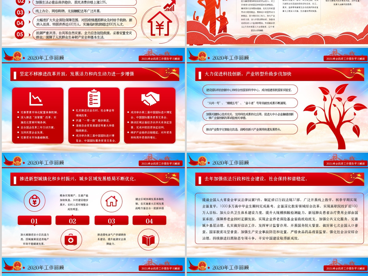 2021全国两会政府工作报告学习解读ppt-含讲稿