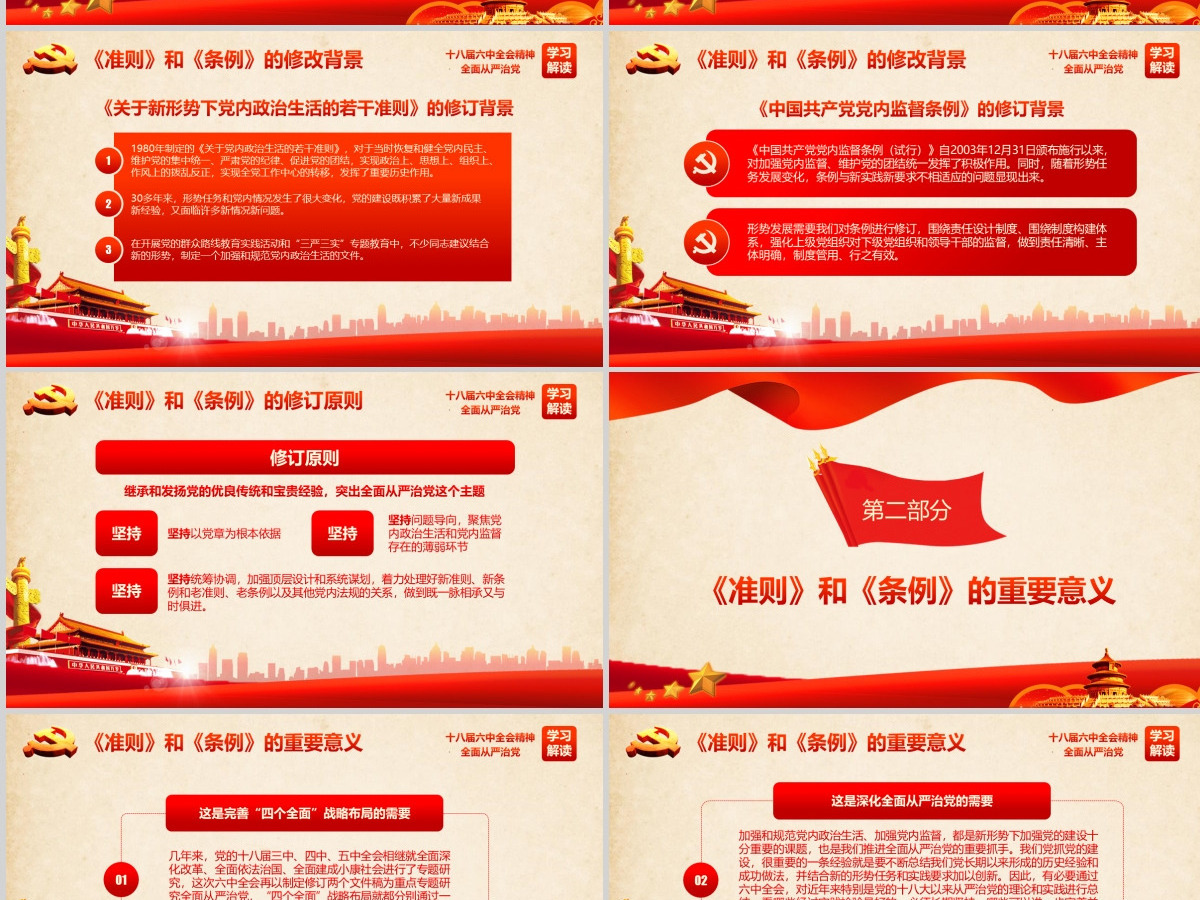 党政机关若干准则监督条例学习PPT模板幻灯片 党政机关若干准则监督条例学习PPT模板幻灯片