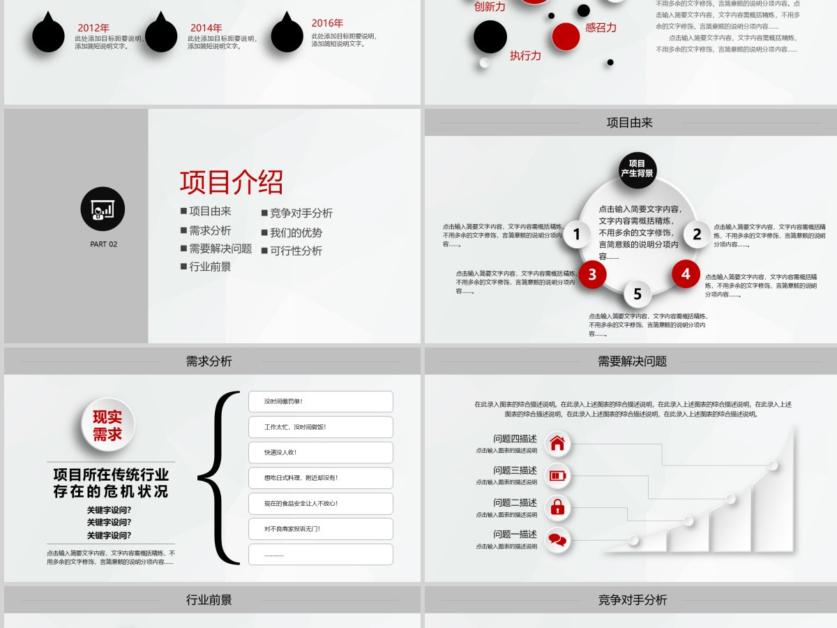 创业融资招商商业计划书动态免费PPT模板幻灯片下载