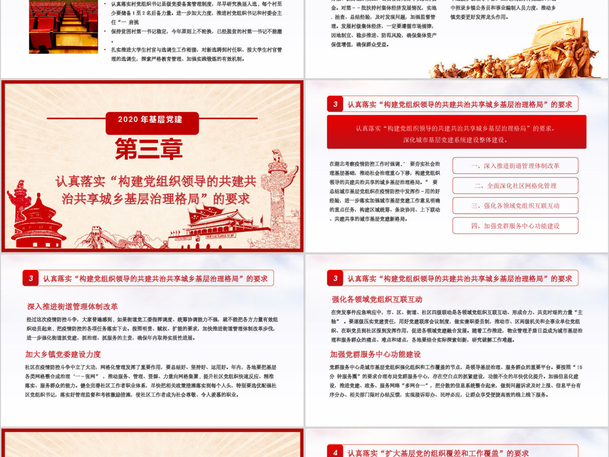2020年基层党建增强基层党组织政治功能和组织力PPT模板 2020年基层党建增强基层党组织政治功能和组织力PPT模板