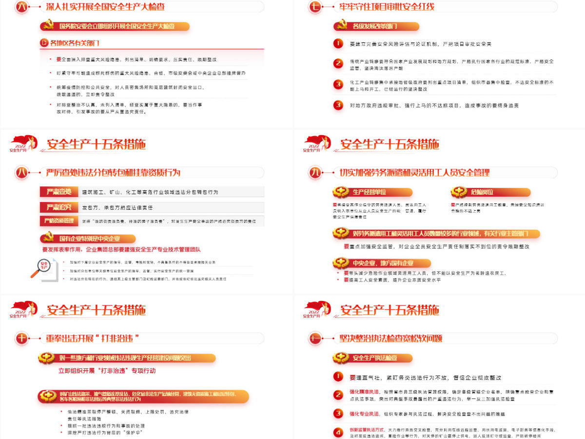 遵守安全生产法当好第一责任人红色大气风2022安全生产月宣传安全教育课件模板PPT
