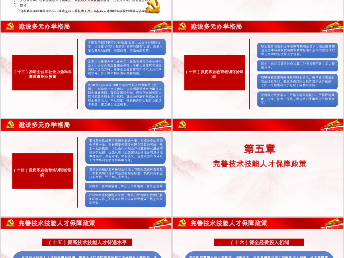 2019红色国家职业教育改革实施方案PPT 2019红色国家职业教育改革实施方案PPT