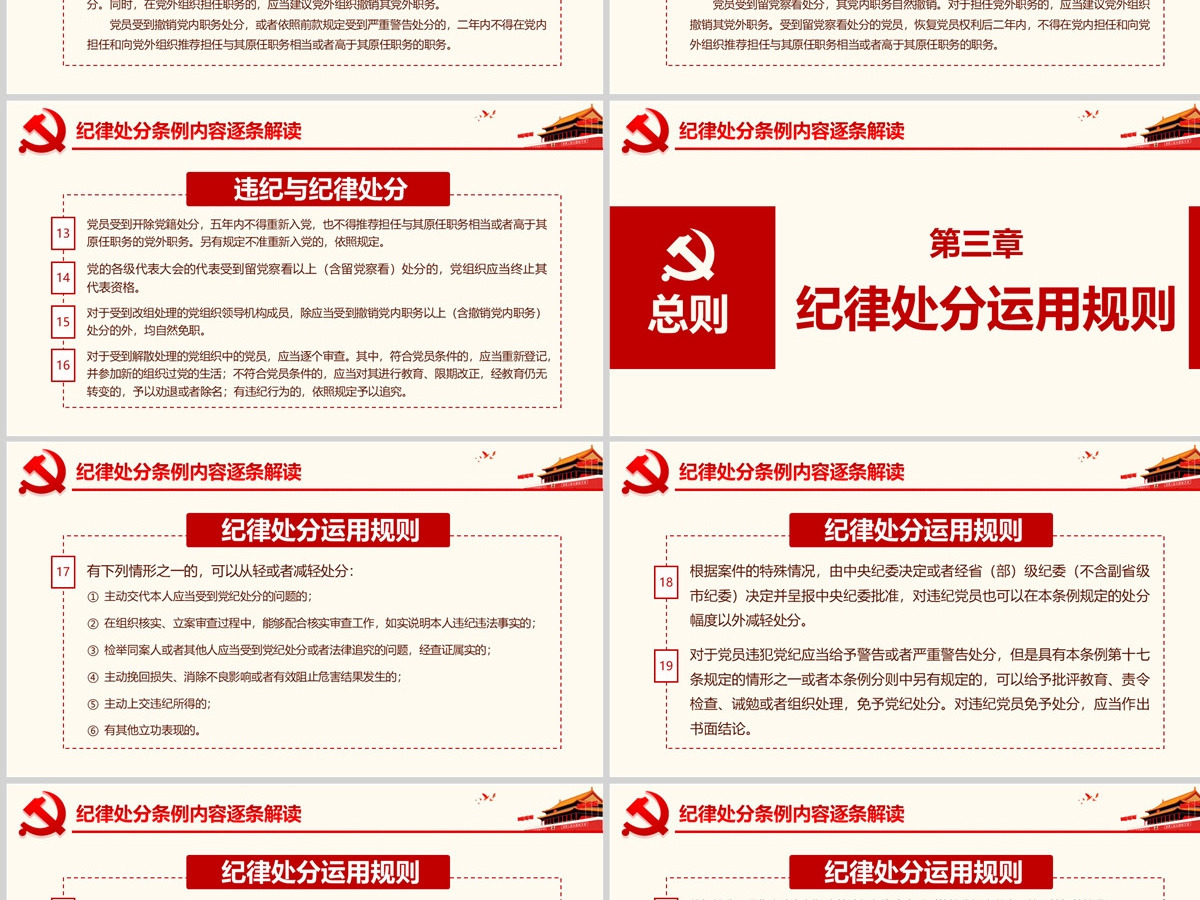 原创学习解读中国共产党纪律处分条例党课PPT-版权可商用 原创学习解读中国共产党纪律处分条例党课PPT-版权可商用